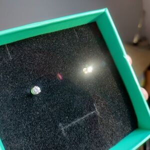 NEW Imitation Diamond and Gold Stud Gem Earrings